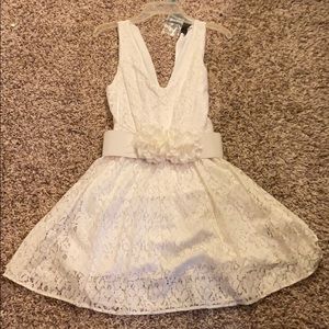 Lace Dress with Belt